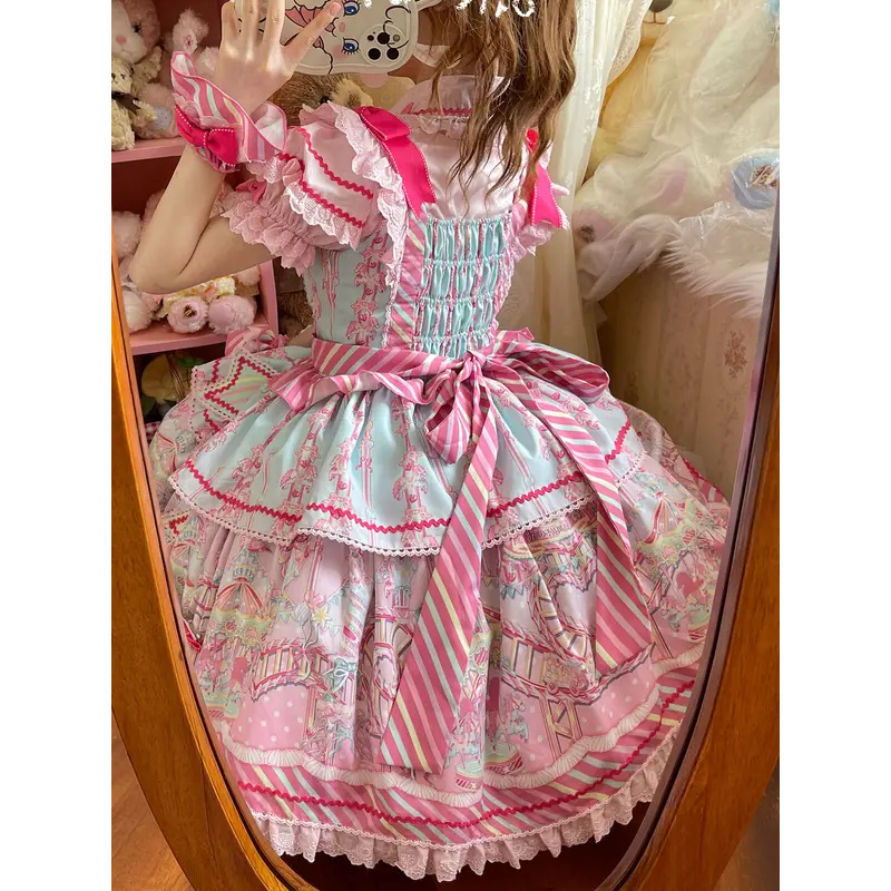 Embroidery Apron - DY20Japanese Sweet Lolita Apron Maid Dress