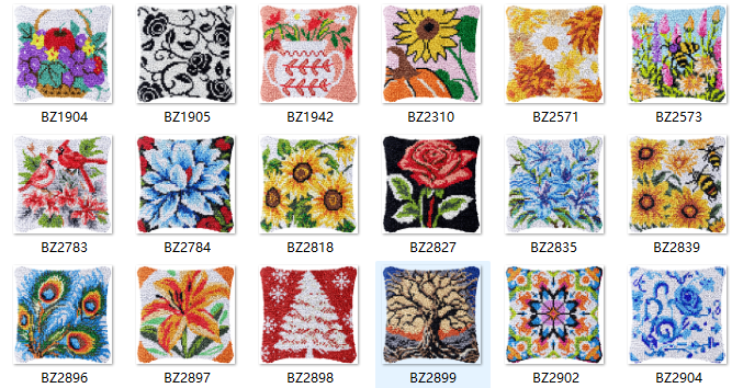 Printed Embroidery Kit - Bee latch hook kit rug canvas