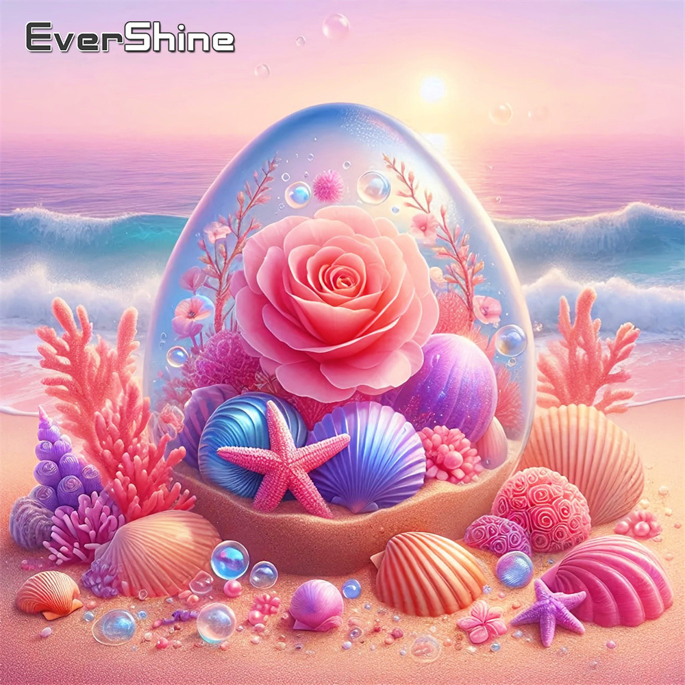 Embroidery Egg - EverShine Diamond Painting Seaside Landscape Full