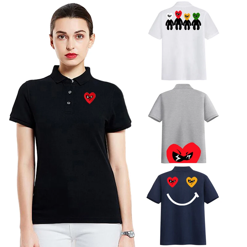Embroidery Egg - Break Egg Women POLO Shirt Cotton