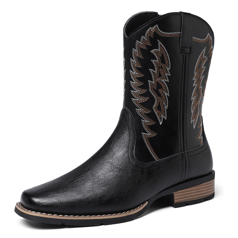Embroidery Yes - Luxury Men High Boot Embroidery Retro