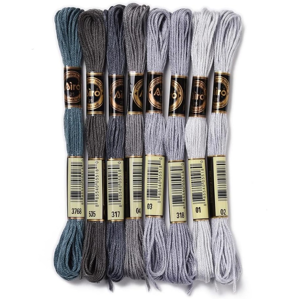 Embroidery Computer - 8 Skeins 70 Yards Grey Friendship