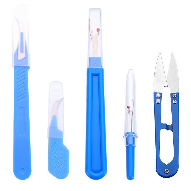 Embroidery Removal Tool - Sewing Seam Ripper Kit Blue Sewing