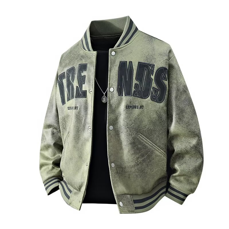 Embroidery Letter M - 2026 Spring Autumn New Baseball Jacket