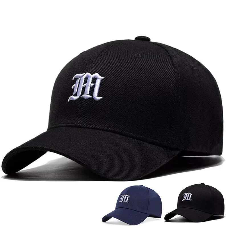 Embroidery Letter M - Unisex M Letter Embroidery Baseball Caps