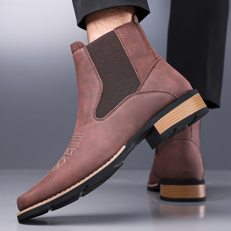 Embroidery Yes - Men's Chelsea Boots High Quality Luxury