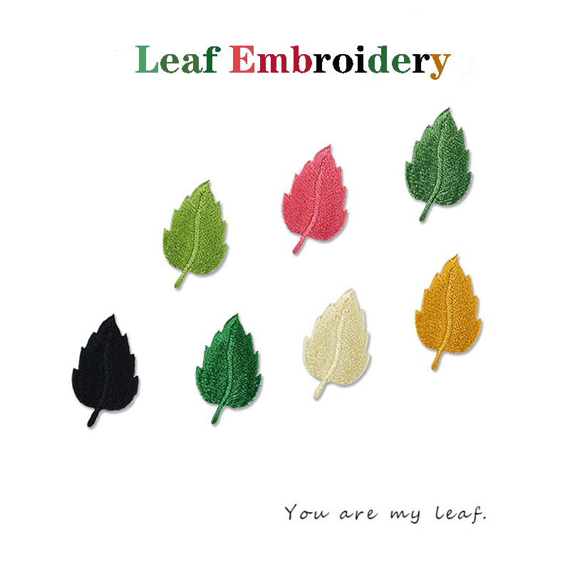 Embroidery Letter M - 5Pcs Leaf Embroidery Parches Ropa Termoadhesiv