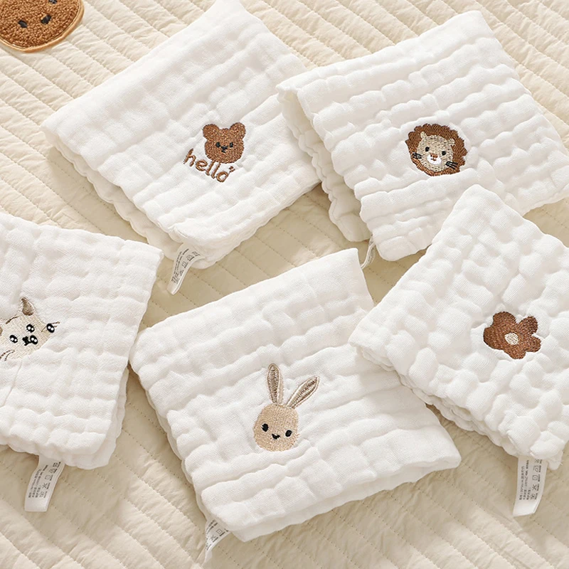 Embroidery Apron - 2/3/5pcs Baby Towels Toddler Soft Washcloth
