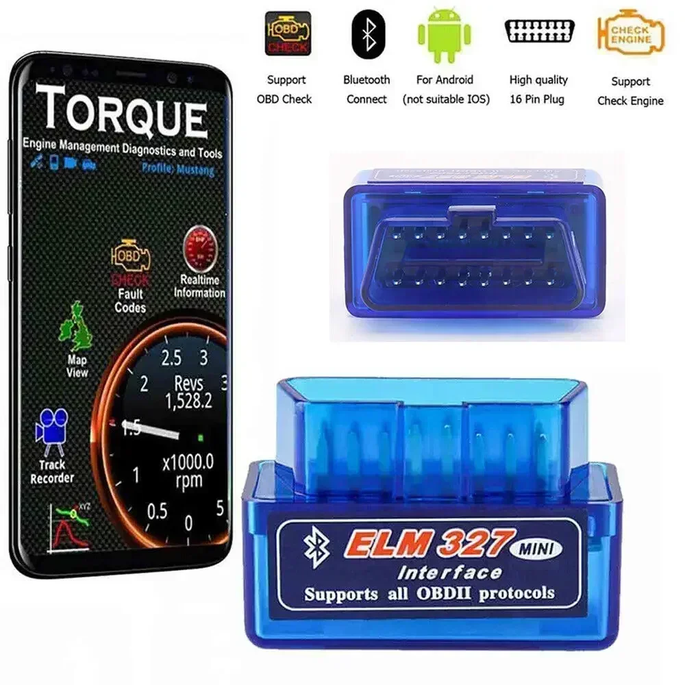 OBD 2 ELM327 Car Detector Blue - Embroidery I2 评论和价格