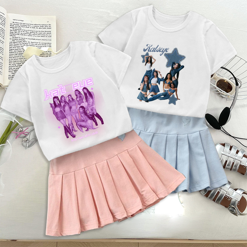 Fashion K POP K-KATSEYE T-shir - Embroidery Shirt 评论和价格