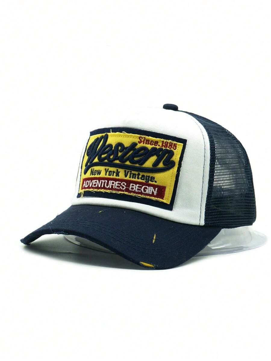 1pc Unisex Breathable Baseball - Embroidery Alphabet Designs 评论和价格