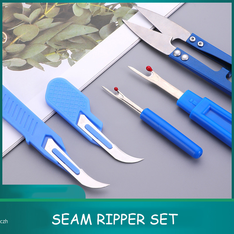 5Pcs Blue Sewing Ripper Kit wi - Embroidery Removal Tool 评论和价格