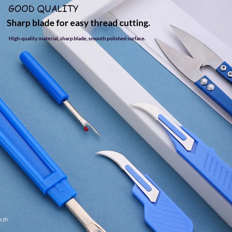 5Pcs Blue Sewing Ripper Kit wi - Embroidery Removal Tool 评论和价格