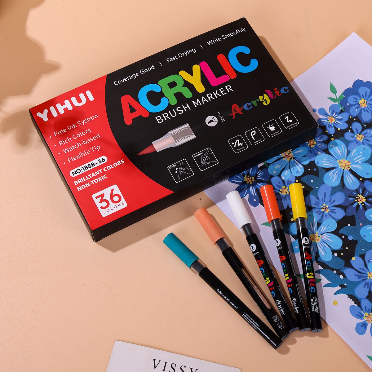 12-60 Colors Acrylic Markers P - Embroidery Egg 评论和价格