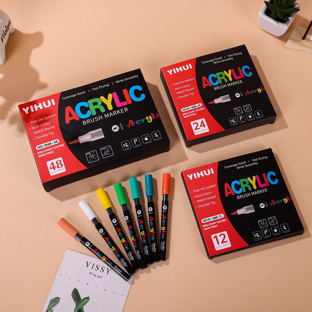 12-60 Colors Acrylic Markers P - Embroidery Egg 评论和价格