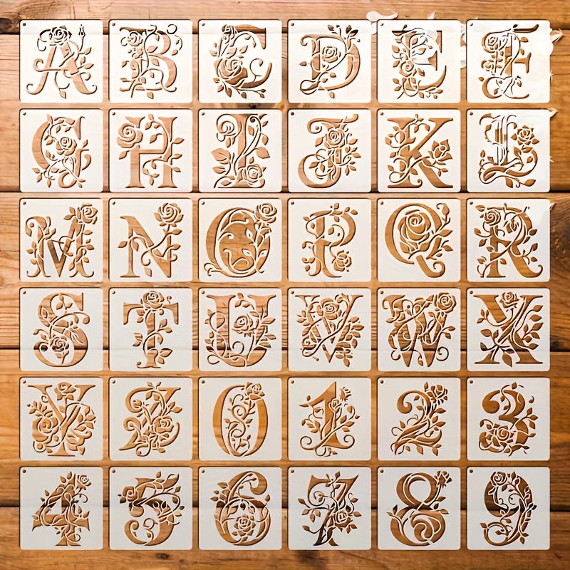 36pcs/Set PET Plastic Alphabet - Embroidery Alphabet Designs 评论和价格