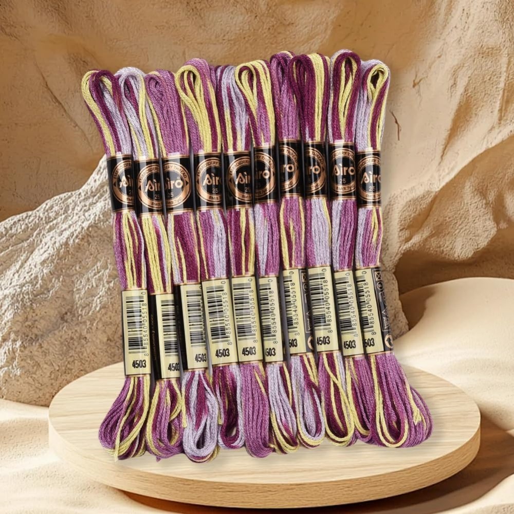 6 Strands Purple Variegated Em - Embroidery Computer 评论和价格