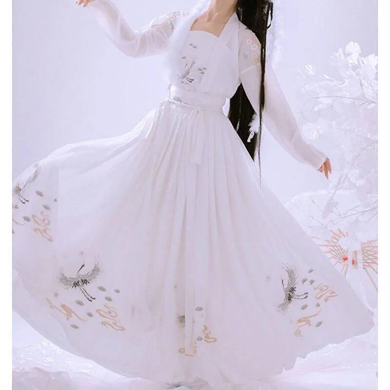 Chinese Ancient Hanfu Women's  - Embroidery Shirt 评论和价格