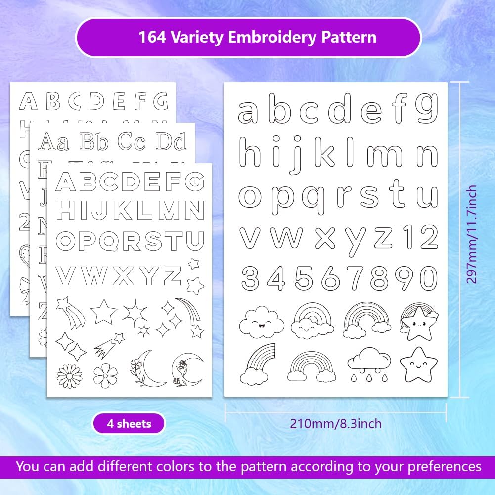 Stick And Stitch Alphabet Pre  - Embroidery Alphabet Designs 评论和价格