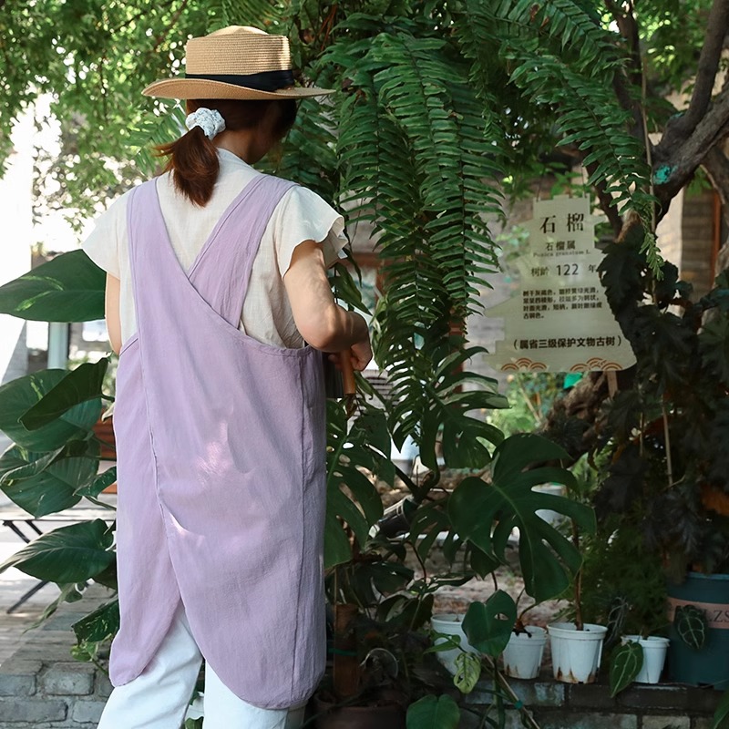Summer Pure Cotton Embroidery  - Embroidery Apron 评论和价格