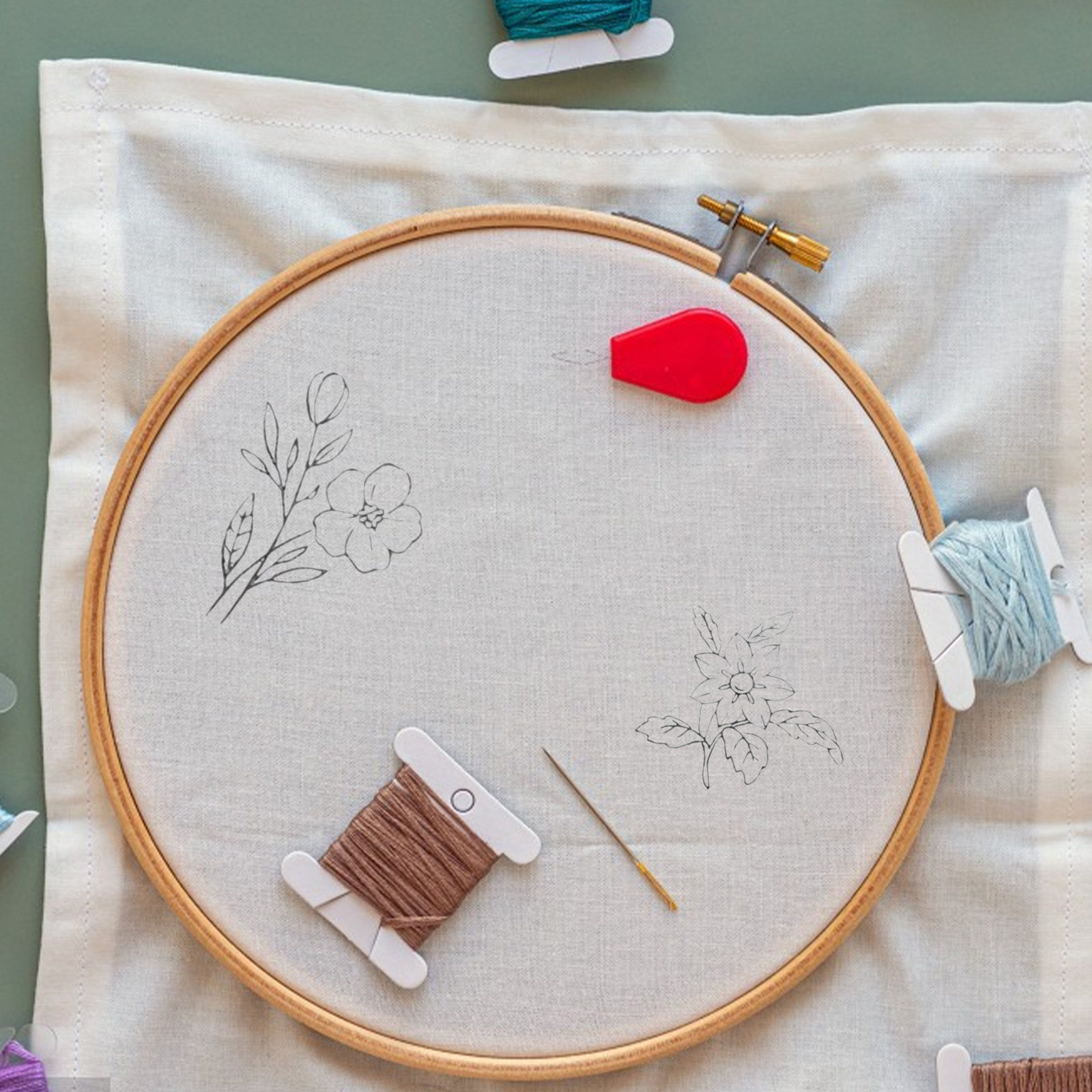 2 Pcs Alphabet Embroidery Stab - Embroidery Alphabet Designs 评论和价格