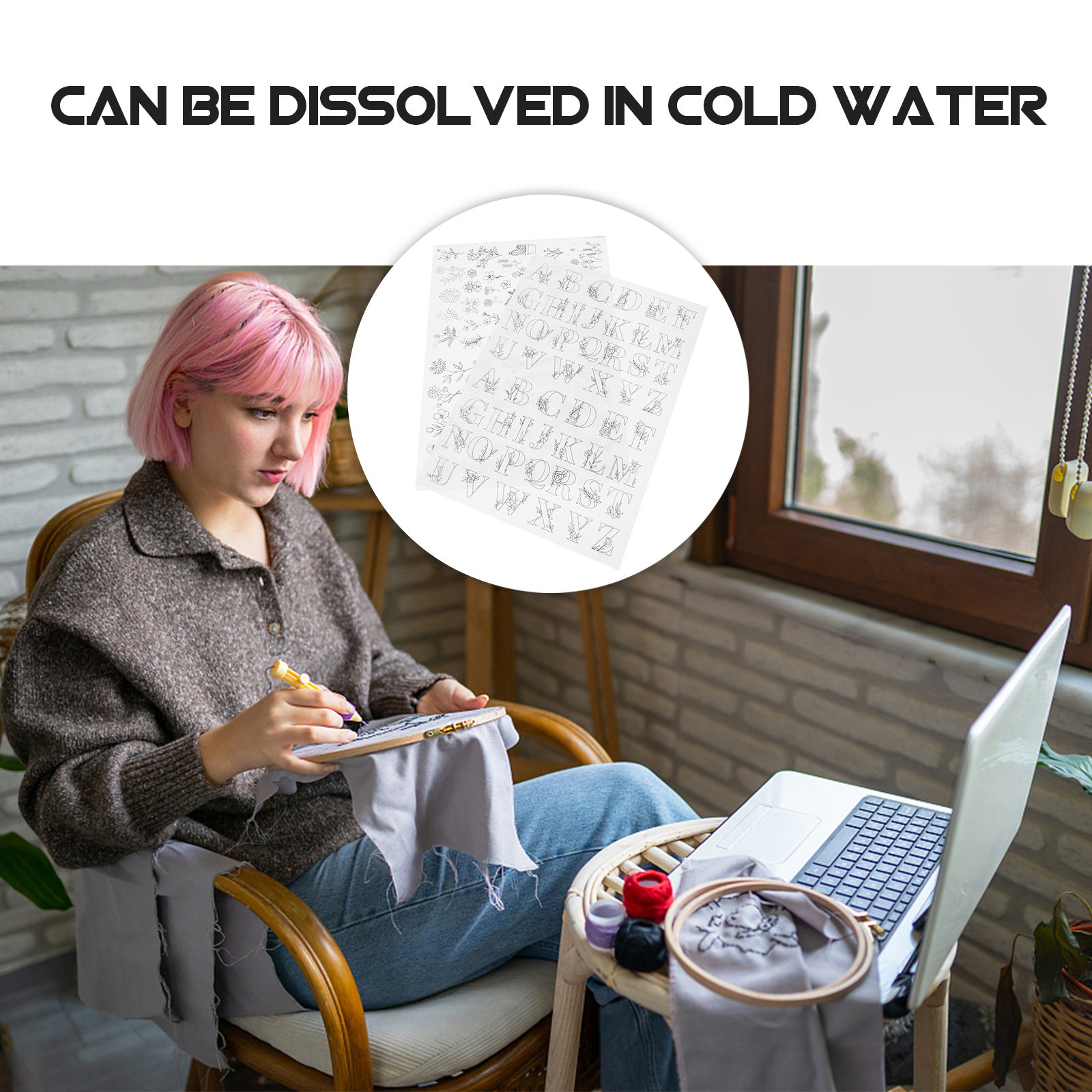2 Pcs Alphabet Embroidery Stab - Embroidery Alphabet Designs 评论和价格