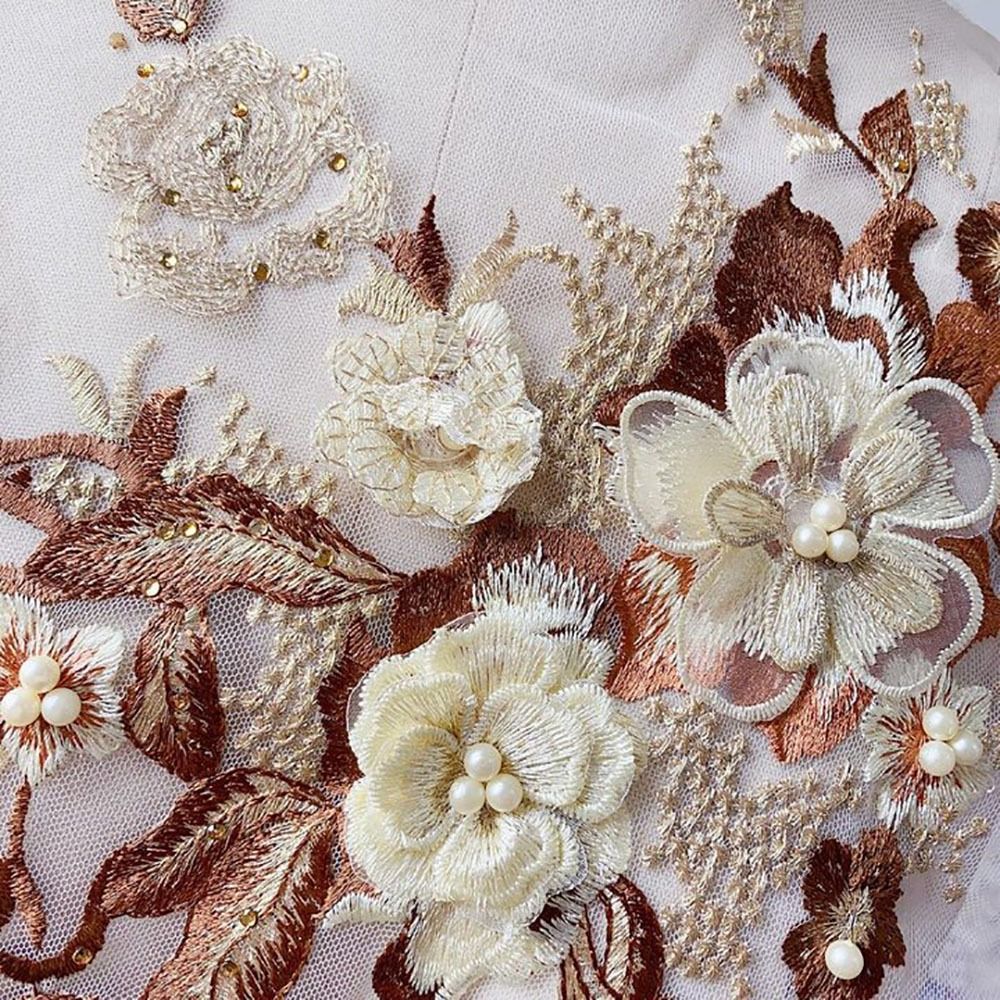Fashion Elegant Colorful Sequi - Embroidery Flower Pattern 评论和价格