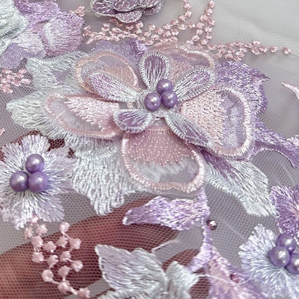 Fashion Elegant Colorful Sequi - Embroidery Flower Pattern 评论和价格