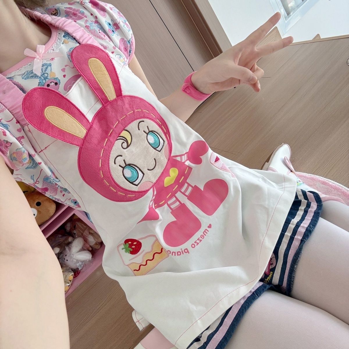 Summer New Cartoon Mp Embroide - Embroidery Apron 评论和价格