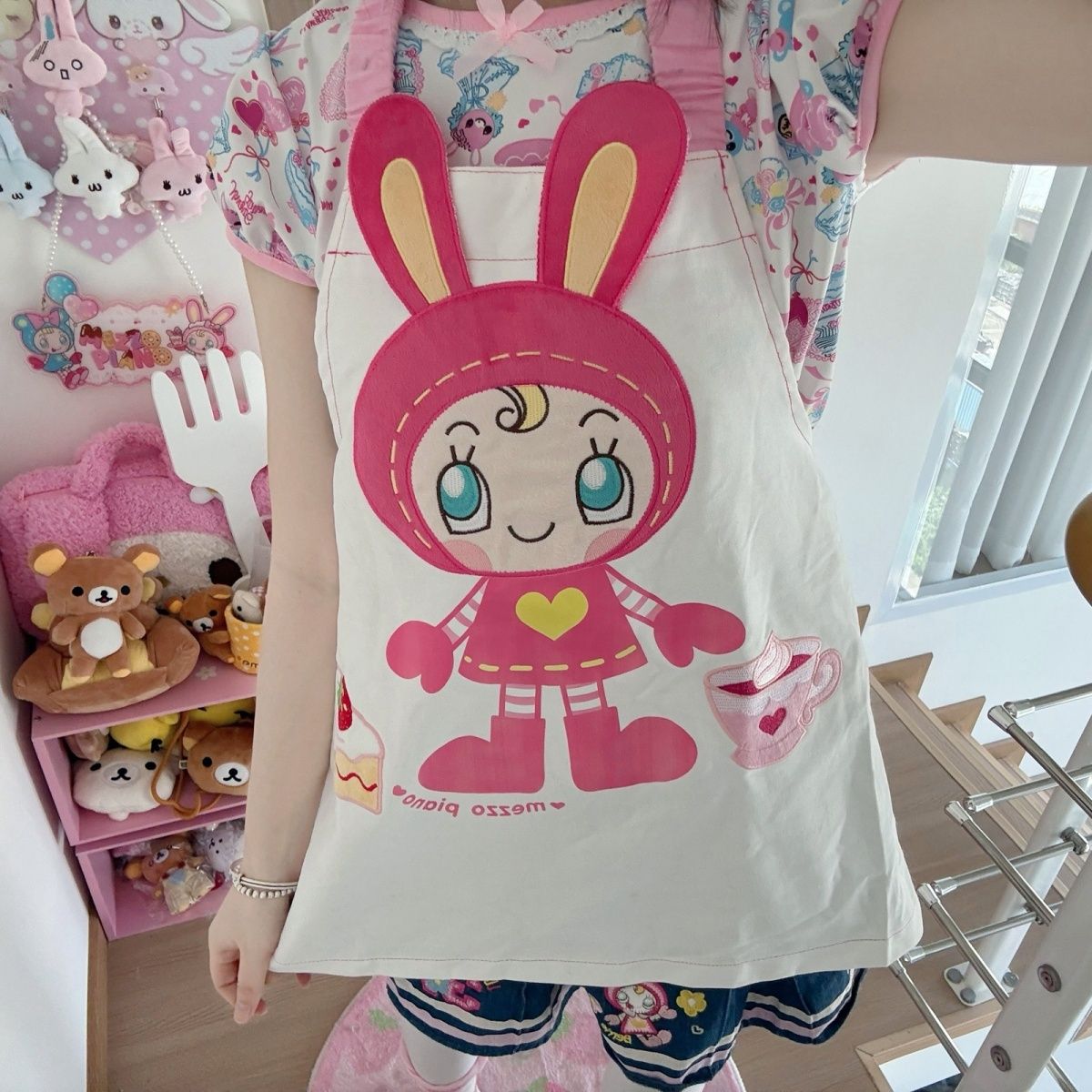 Summer New Cartoon Mp Embroide - Embroidery Apron 评论和价格