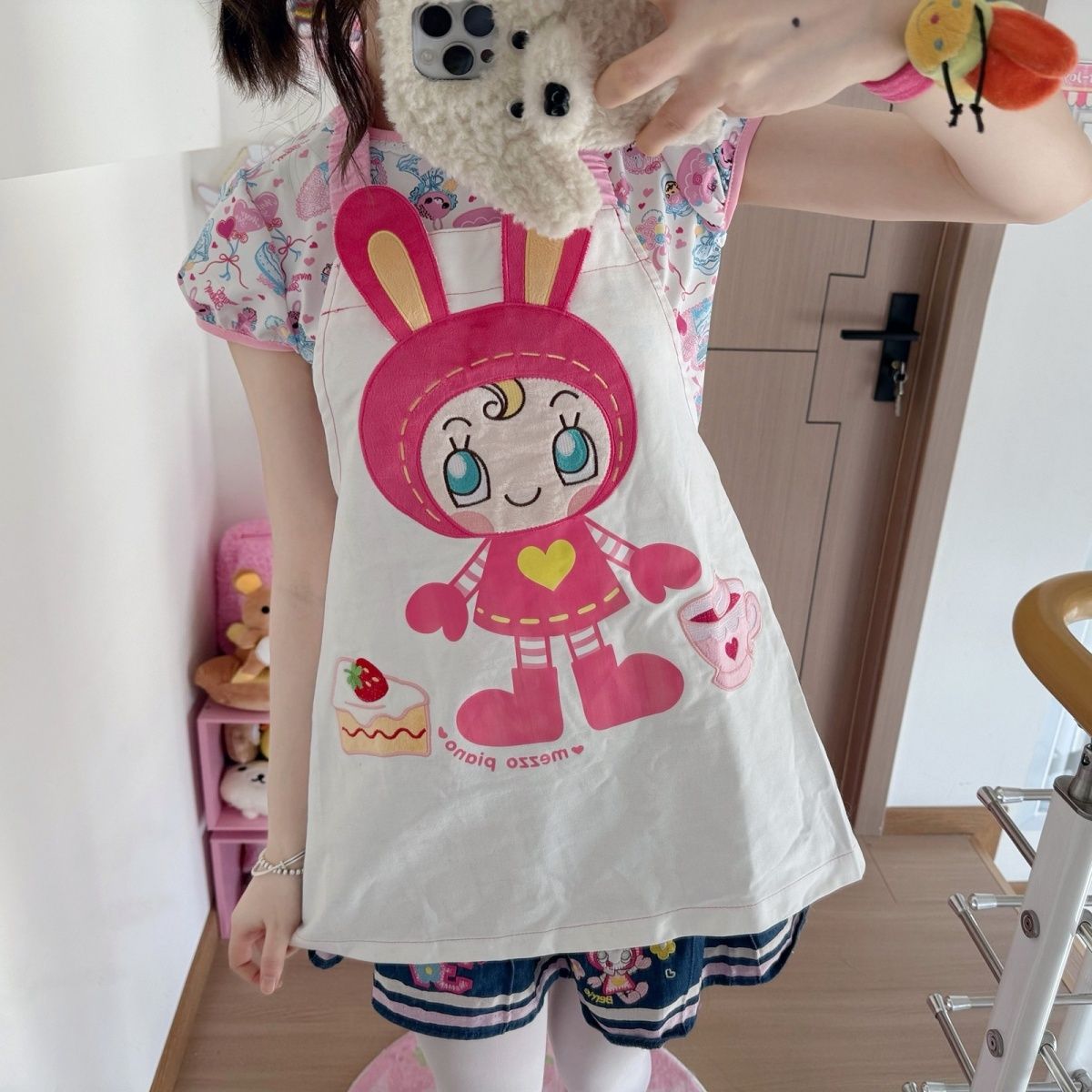 Summer New Cartoon Mp Embroide - Embroidery Apron 评论和价格