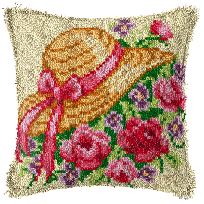 Smyrna Flower Latch Hook Kit M - Printed Embroidery Kit 评论和价格