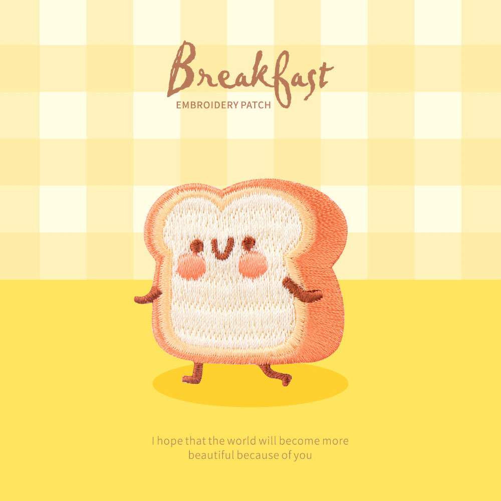 1 Piece Cute Breakfast Patch,  - Embroidery Egg 评论和价格
