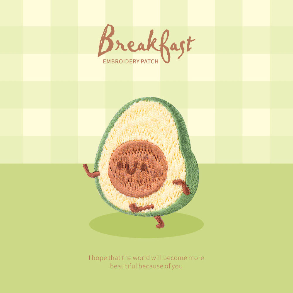 1 Piece Cute Breakfast Patch,  - Embroidery Egg 评论和价格