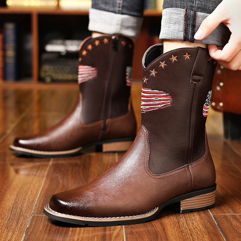 New Brand Men High Boots Embro - Embroidery Yes 评论和价格