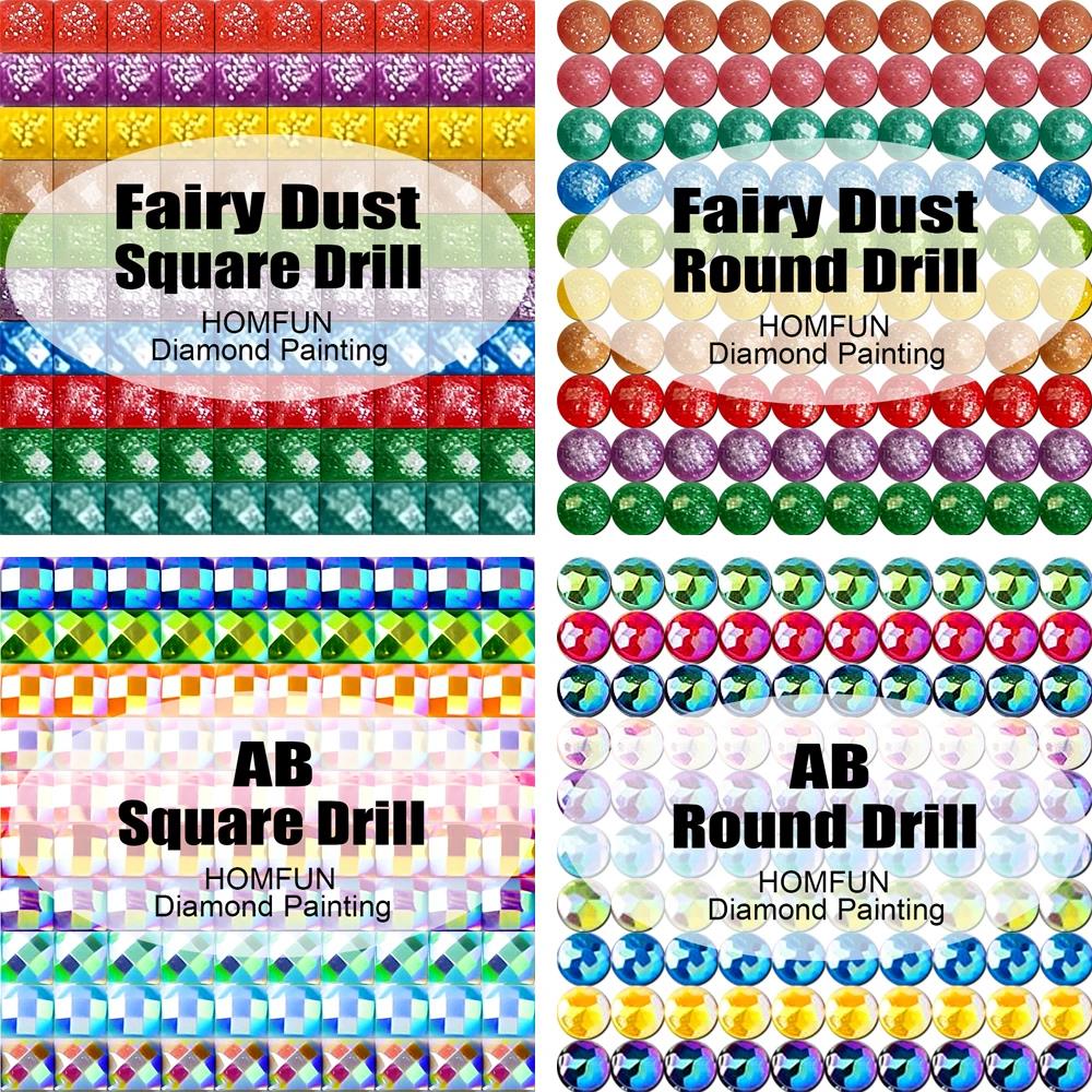 HOMFUN Fairy Dust AB Diamond E - Embroidery Flower Pattern 评论和价格