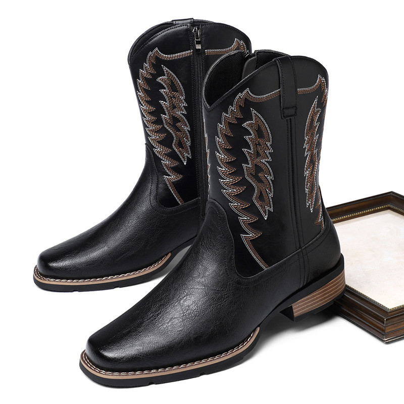 Luxury Men High Boot Embroider - Embroidery Yes 评论和价格