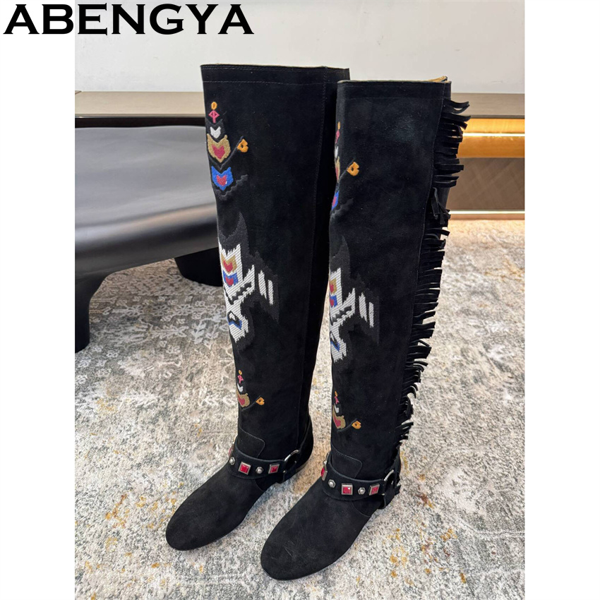 ABENGYA 2026 Winter New Knee H - Embroidery Yes 评论和价格