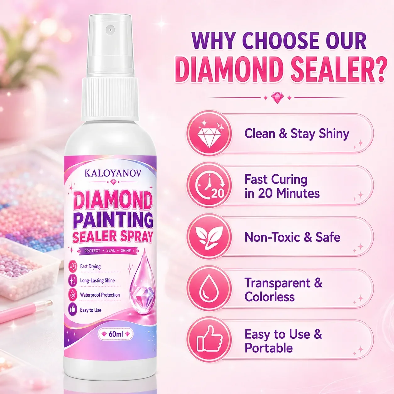 5D Diamond Painting Sealer Spr - Embroidery Kit Starter 评论和价格