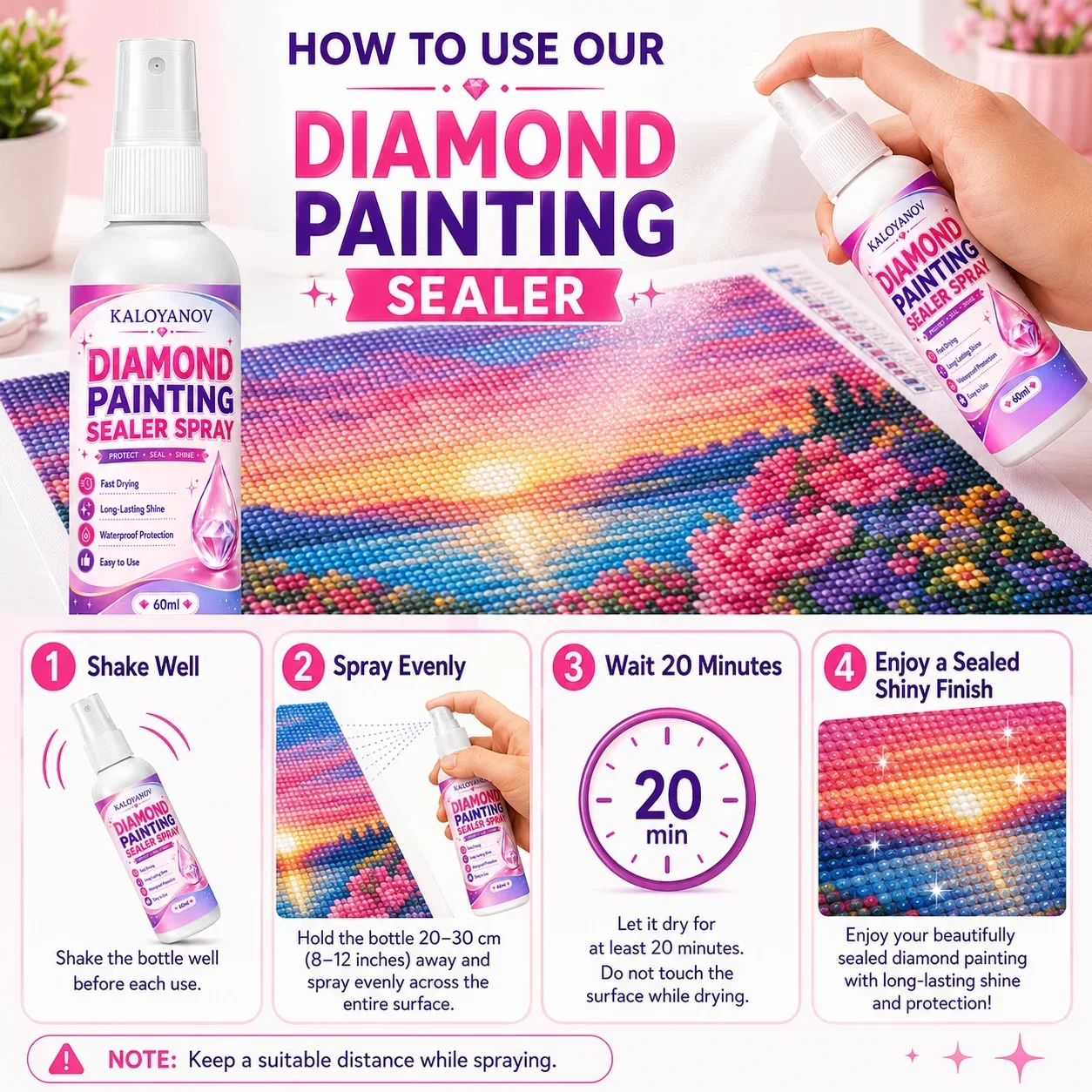 5D Diamond Painting Sealer Spr - Embroidery Kit Starter 评论和价格