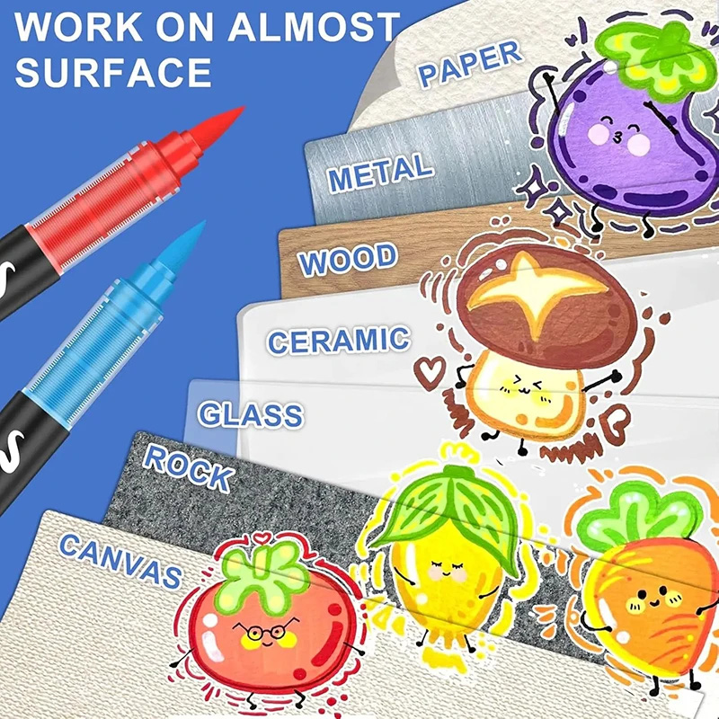 Acrylic Paint Markers Soft Bru - Embroidery Egg 评论和价格
