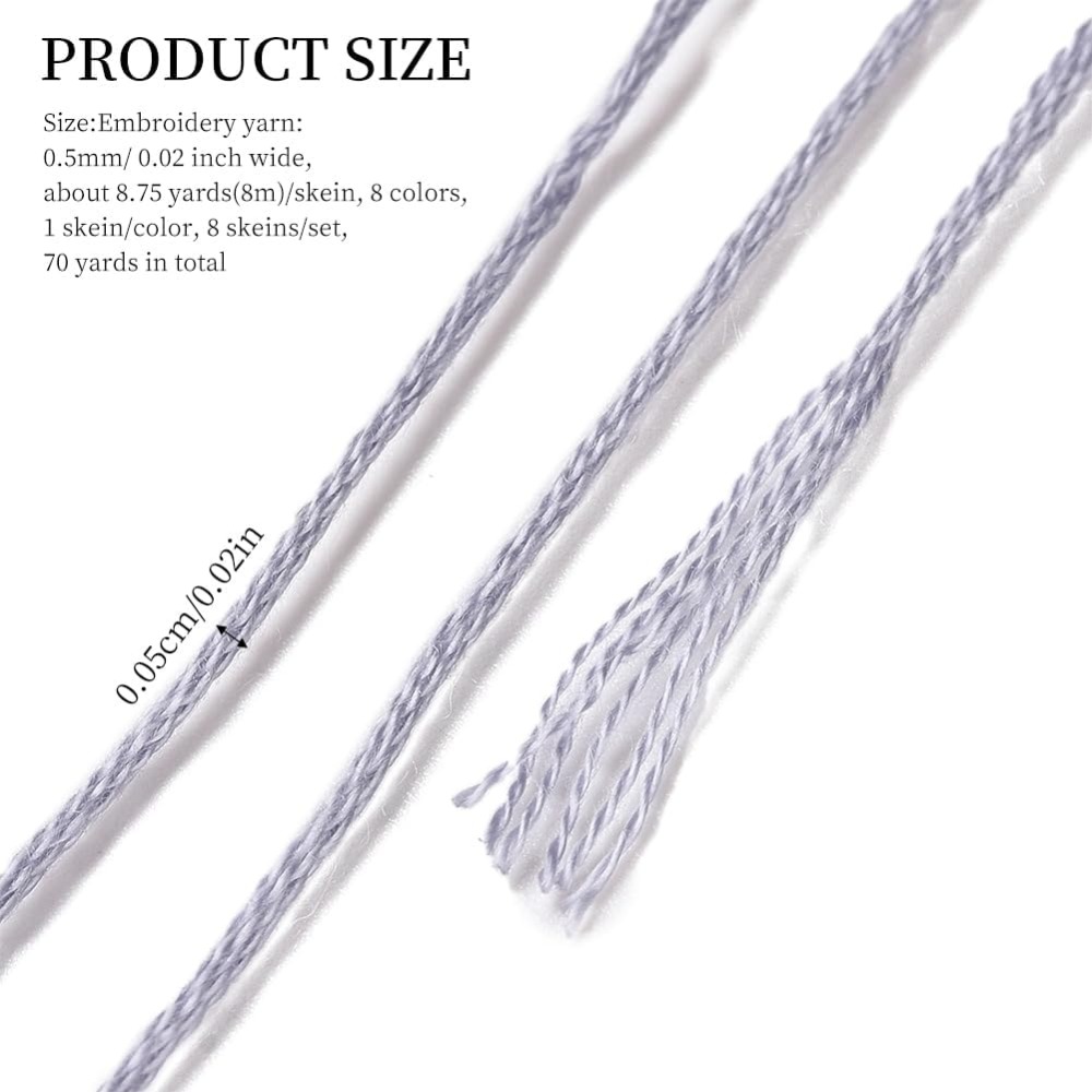8 Skeins 70 Yards Grey Friends - Embroidery Computer 评论和价格