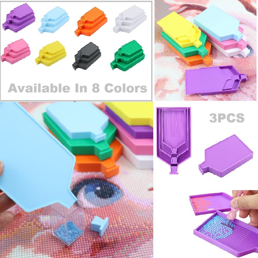 DIY 3Pcs Diamond Painting Tray - Embroidery Kit Starter 评论和价格