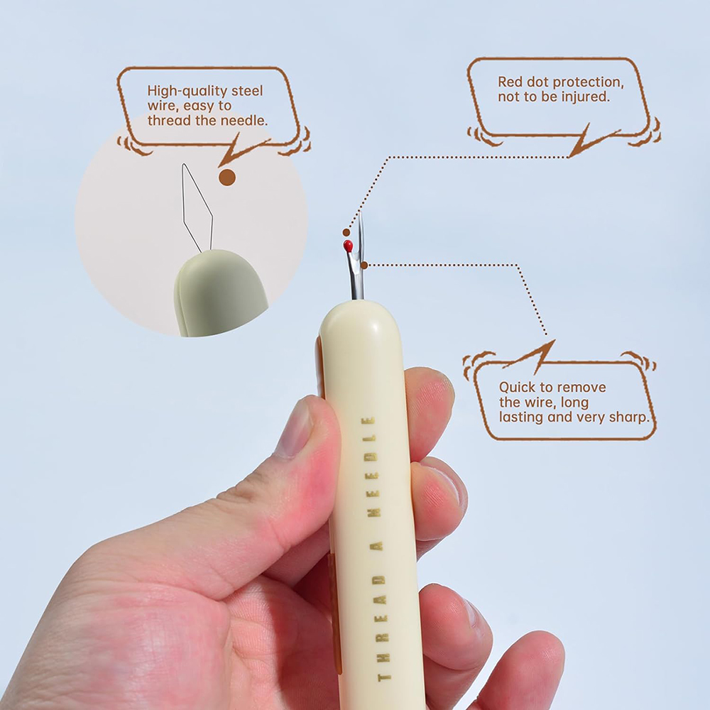 2 in 1 Needle Threader Seam Ri - Embroidery Removal Tool 评论和价格