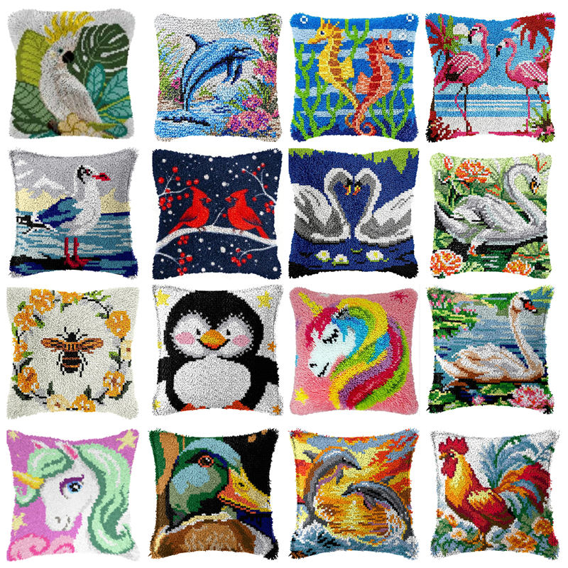 DIY Bird Unicorn Pillow Handcr - Printed Embroidery Kit 评论和价格