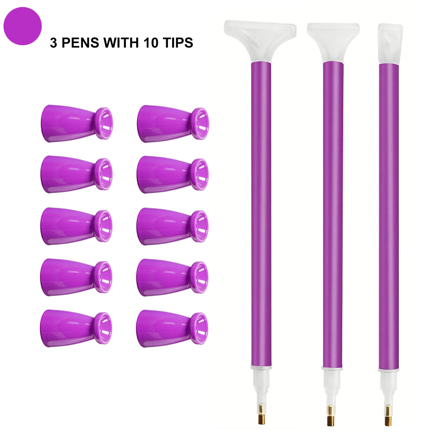 10 Silicone Tips & 3 Pens Diam - Embroidery Details 评论和价格