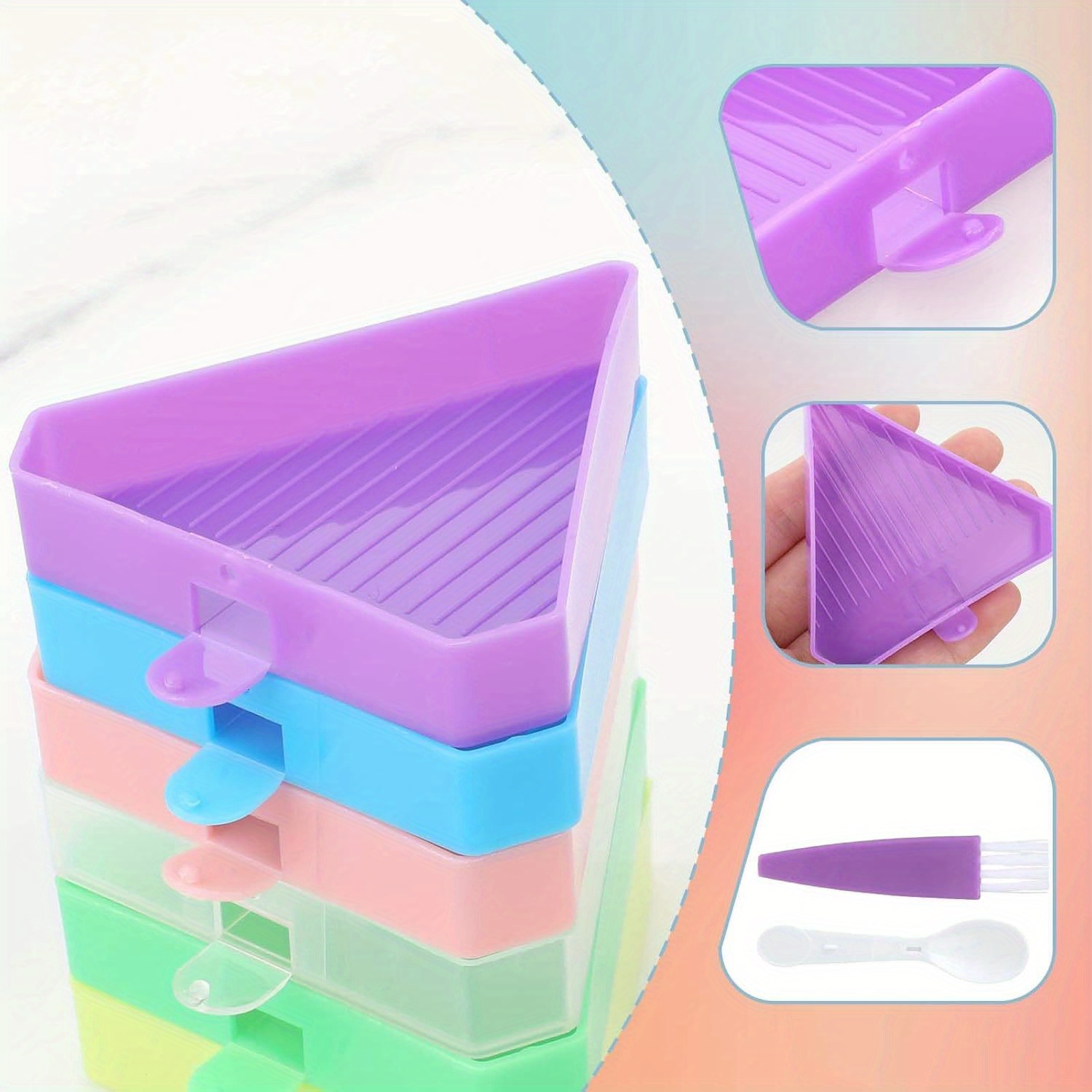 9PCS New Diamond Painting Tray - Embroidery Kit Starter 评论和价格