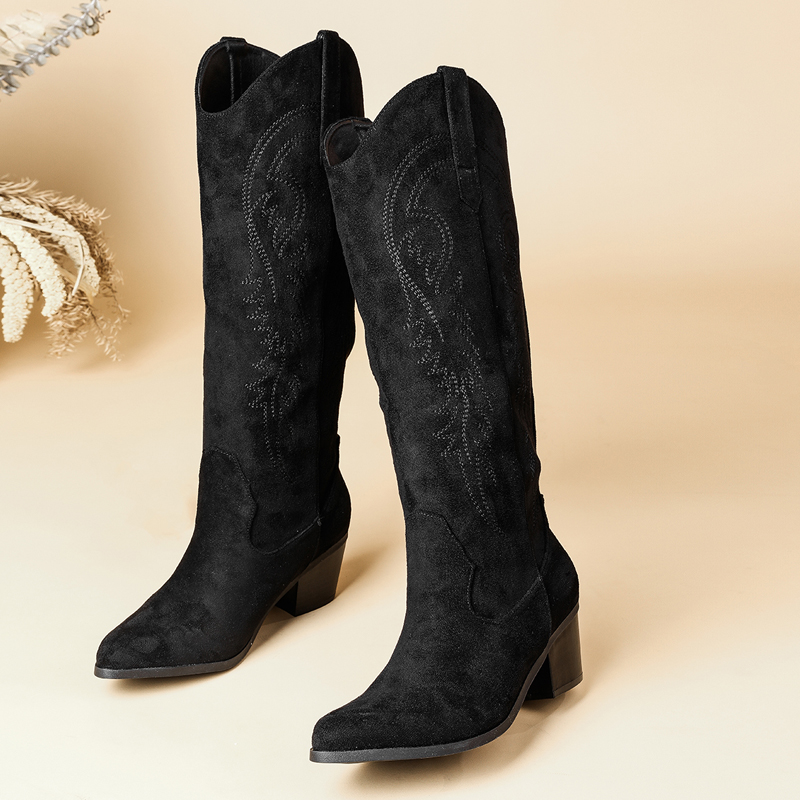 Women's Pointed Toe Suede Embr - Embroidery Yes 评论和价格