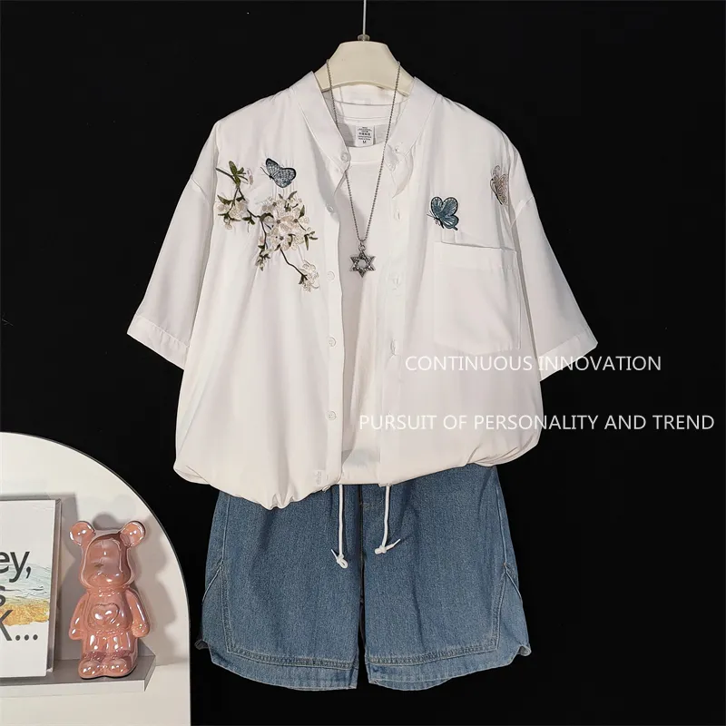 Men's 3 Piece Set Chinese Styl - Embroidery Shirt 评论和价格