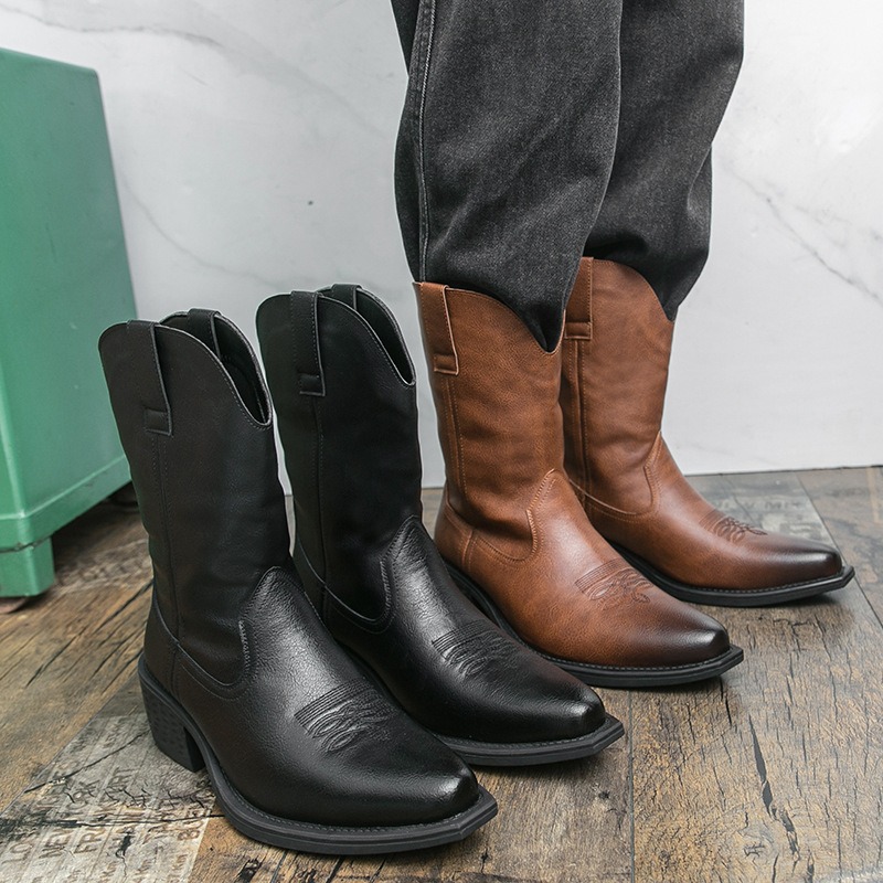 Men Boots Classic Embroidery W - Embroidery Yes 评论和价格